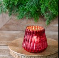 5" RED GLASS VOTIVE