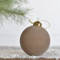 3.15" TAUPE ORNAMENT