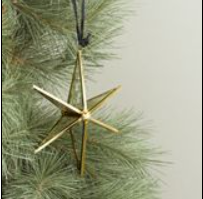 7" GLASS HANGING STAR