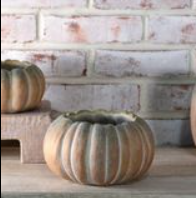 7.7" W. FALL OMBRE CEMENT PUMPKINS