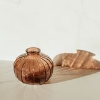 3.54" AMBER GLASS VASE