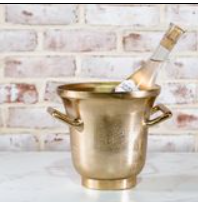7.5"H ELEGANT GOLD ICE BUCKET