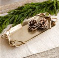 13.5" GOLD TRAY RIBBON HANDLES