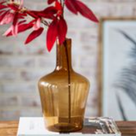 10.25" AMBER VASE