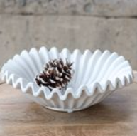 9.6" MATTE WHITE DECO DISH
