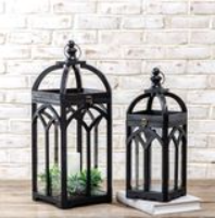 ARCHED WOOD LANTERN-MEDIUM