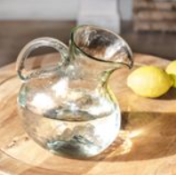 8" CLEAR GLASS PITCHER