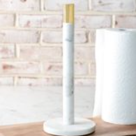14" WHITE MARBLE PAPER TOWEL HOLDER