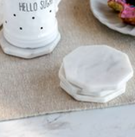 S/4 MARBLE OCTAGON COASTERS