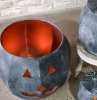 BLACK TIN PUMPKIN SM