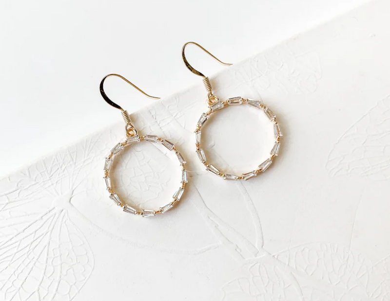 Honey Lou Eternity Crystal Earrings