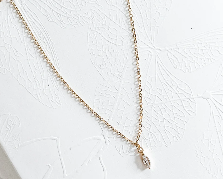 Honey Lou Marquis Crystal Necklace