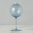 Denim Blue Wine Glass Shaped Flower Vase, Medium