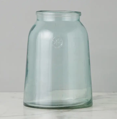 French Bee Clear Mason Jar Vase with Seal, XL