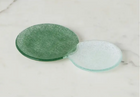 Glass Snack and Tea Duo Plate, Spruce Green