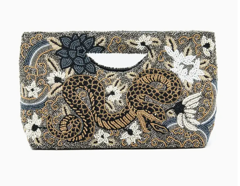 Pewter Snake Cut Out Clutch