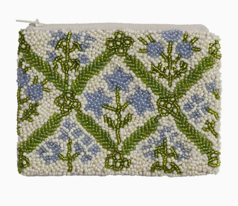 Blue/Green Beaded Coin Purse