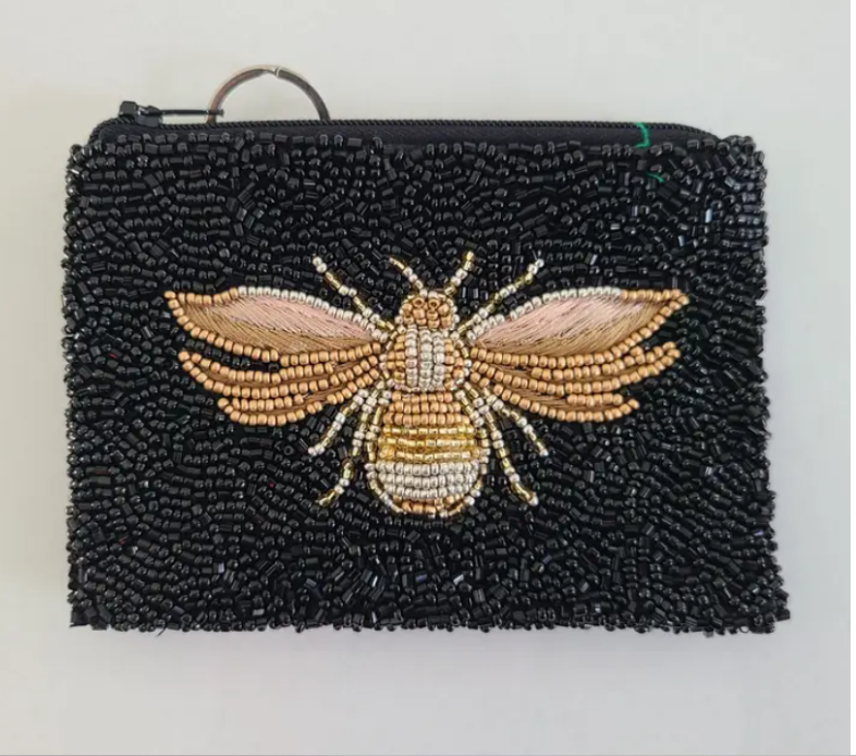 Bee Beaded Coin Purse