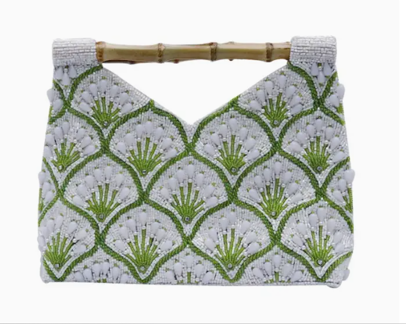 Ivory/Lime/Multi Cut Out Clutch