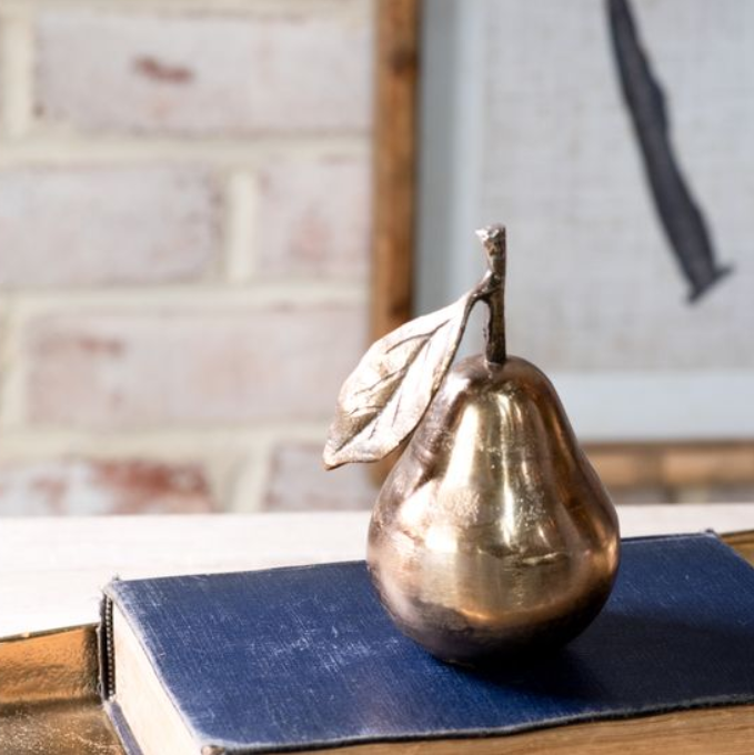 4.75" Champagne Deco Pear