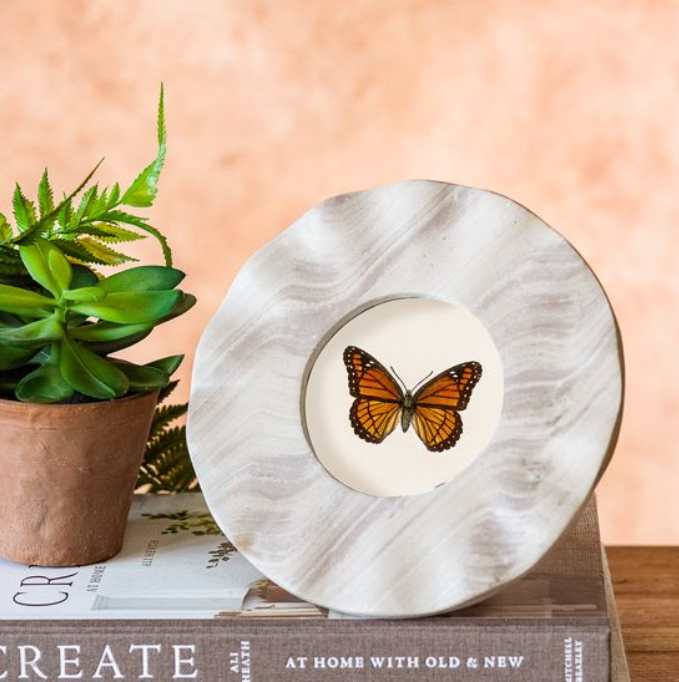 8" Capri Beige 4x4 Marble Frame