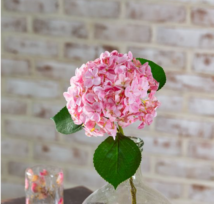 20.5" Pink Hydrangea Stem
