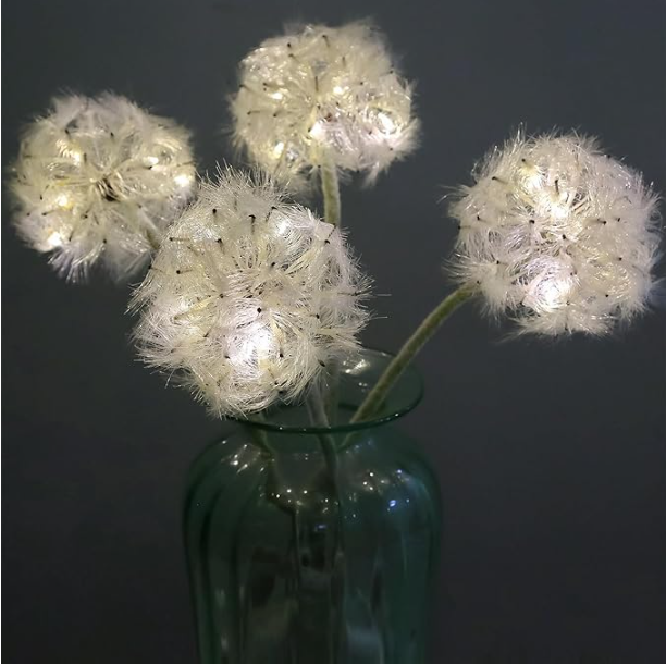 Artificial Dandelion Flowers with LED Lights