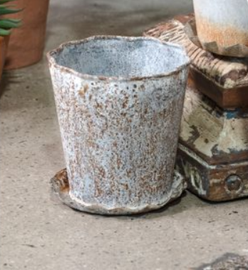 Rustic Tin Planter - S