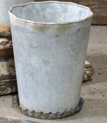 Rustic Tin Planter - L