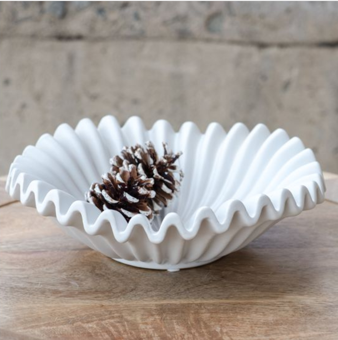 9.6" MATTE WHITE DECO DISH