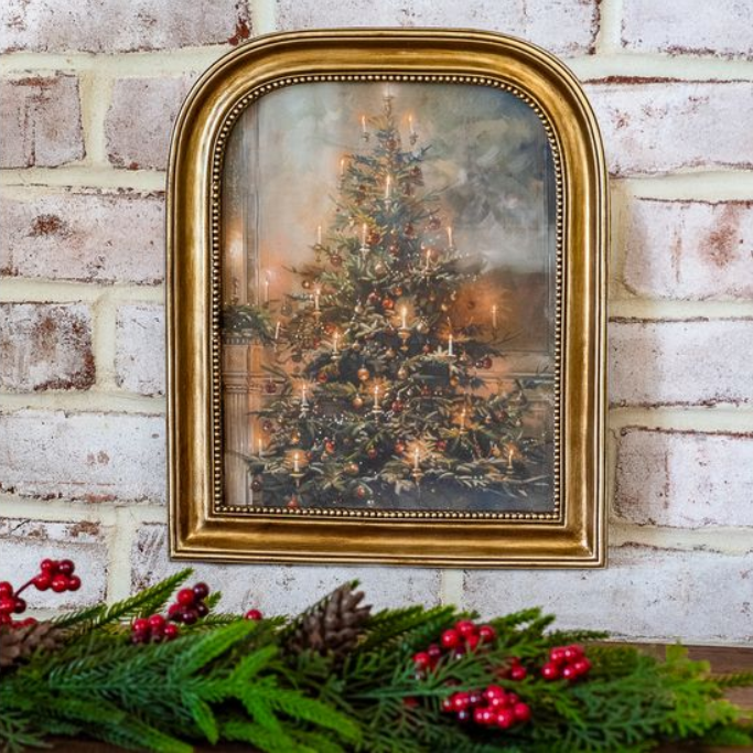 12" Antique Gold Christmas Tree Frame