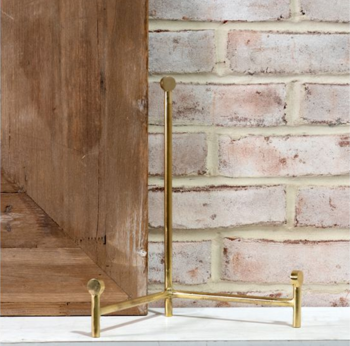 12" Brass Straight Back Easel