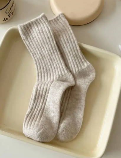 Plush Wool Crew Socks