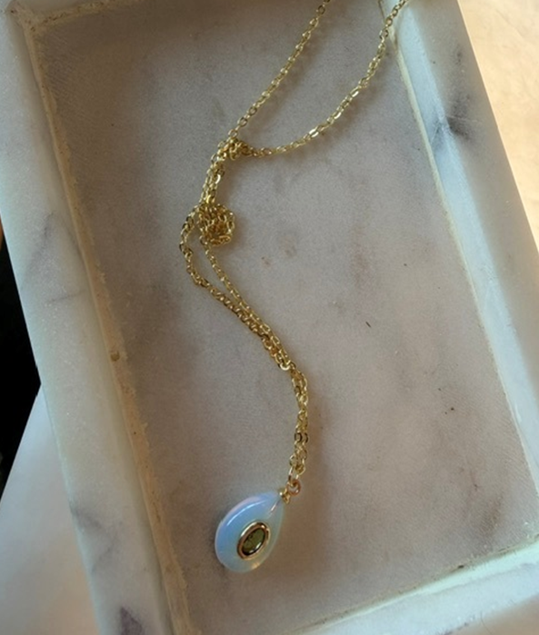 Opalite & Peridot Necklace