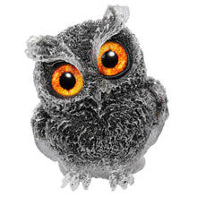 Jovivi 2.5" Black Obsidian Crystal Owl Statue Hand Carved Resin Reiki Healing Crystal Pocket Stone Gemstone Animal Owl Figurines Sculpture Ornament Cute Room Office Decor Gifts