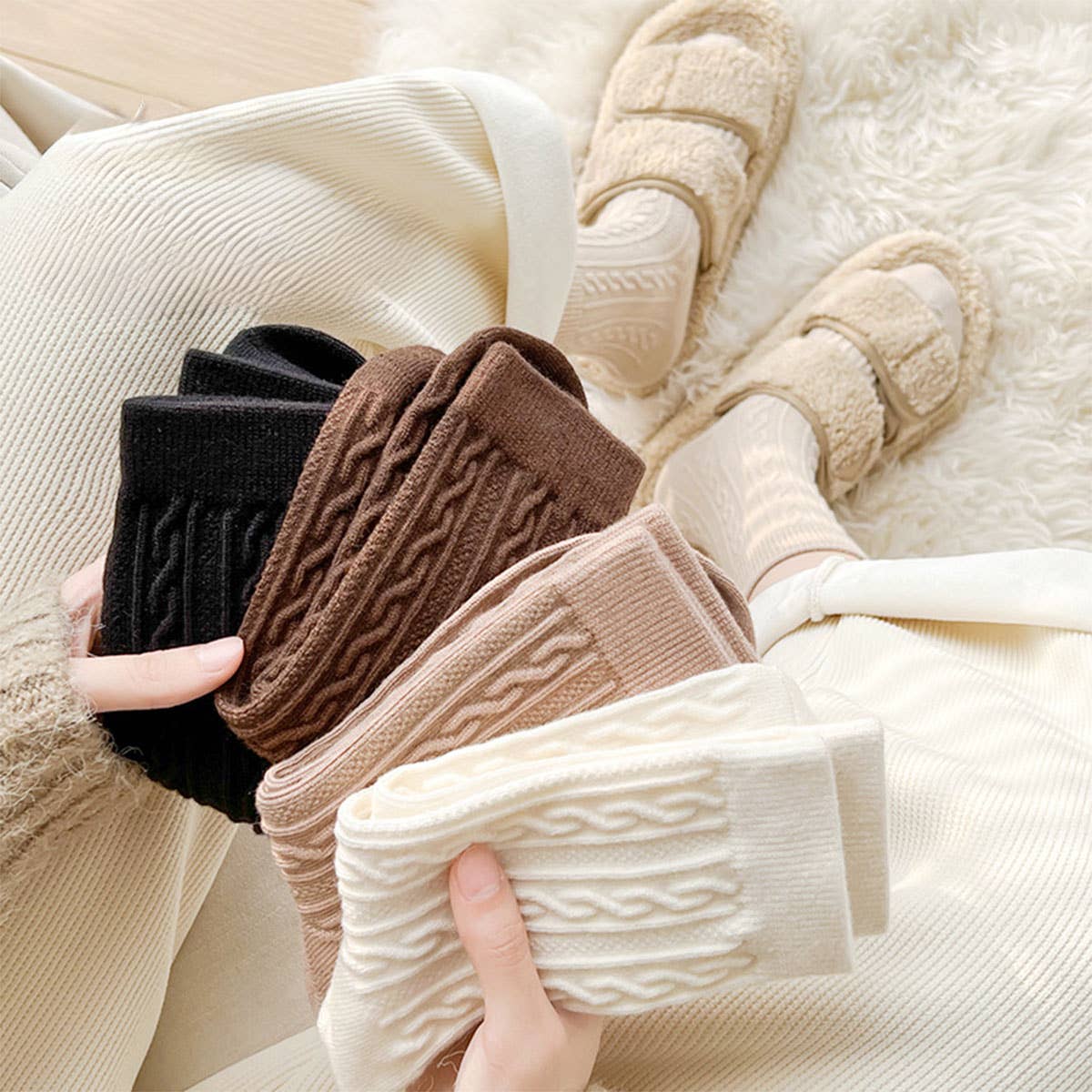 CASHMERE SOCKS FOR WINTER_CREW SOCKS