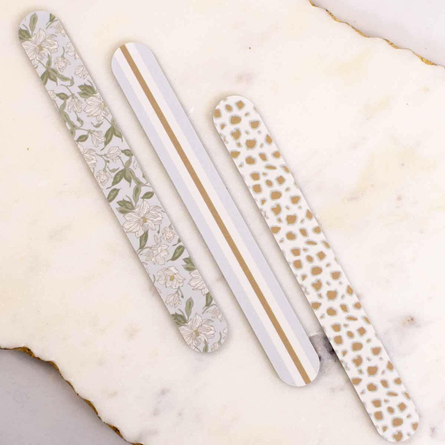 Magnolia Luna Nail Files    Misty Blue/Multi   7x1x.16   Set of 3.