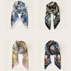 Vintage French Print Scarf – 90cm Silk Feel Square_CWASC0172