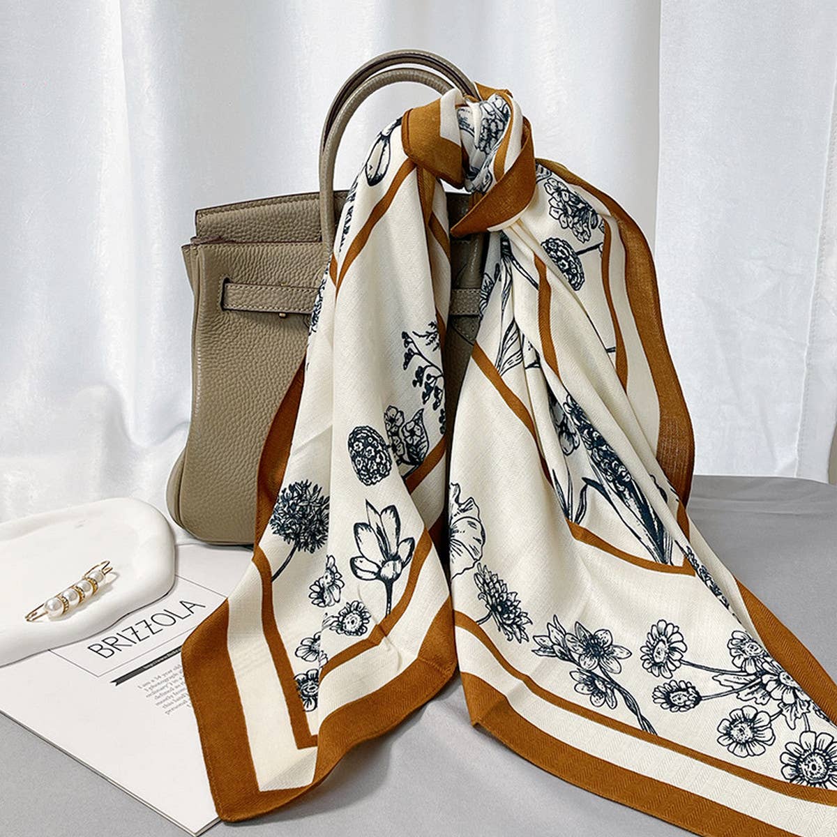 Floral Square Scarf – Elegant Wrap