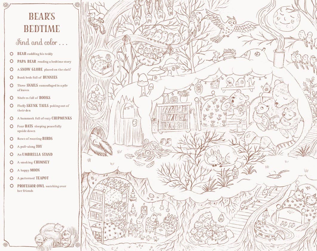 Brown Bear Wood: A Search-and-Find Coloring Book