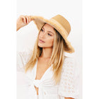 Straw Braided Fringe Fedora Hat