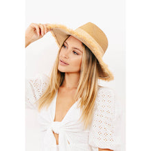 Straw Braided Fringe Fedora Hat