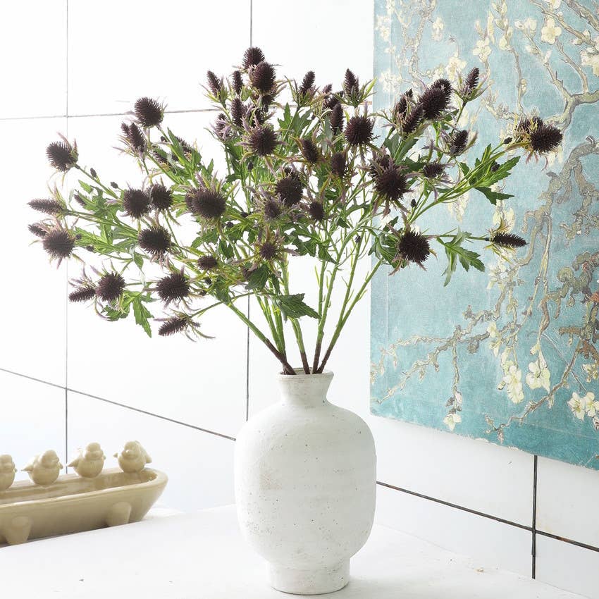 26" Artificial Thistle Eryngium Sea Holly
