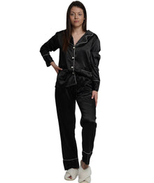ASHLEY LONG MATTE SATIN  PAJAMAS