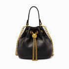 Sameera Leather Drawstring Handbag