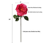 18"Elegant Real touch Juliet Rose-Moisture-touch coating