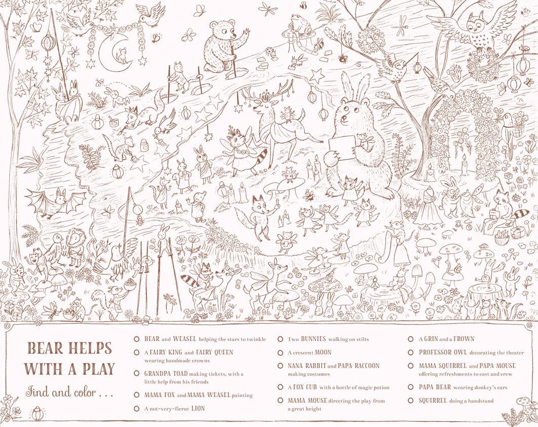 Brown Bear Wood: A Search-and-Find Coloring Book