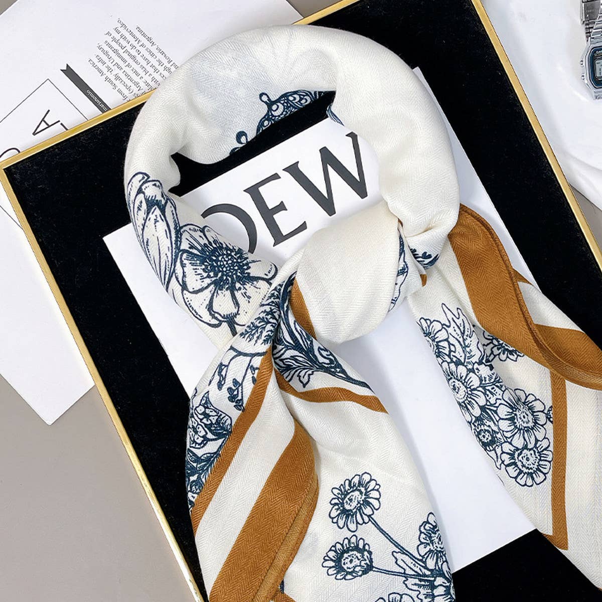 Floral Square Scarf – Elegant Wrap
