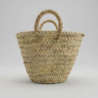 French Market Basket Palm Leaf Boho Beach Tote Bag