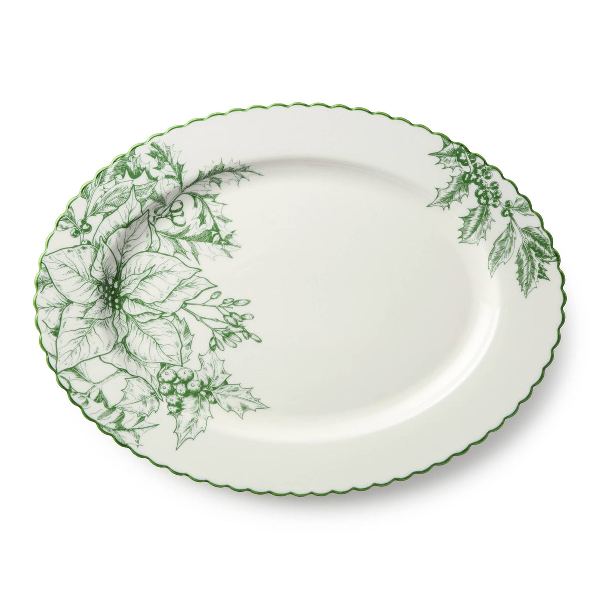 Winter Evergreen Oval Platter 16 x 12